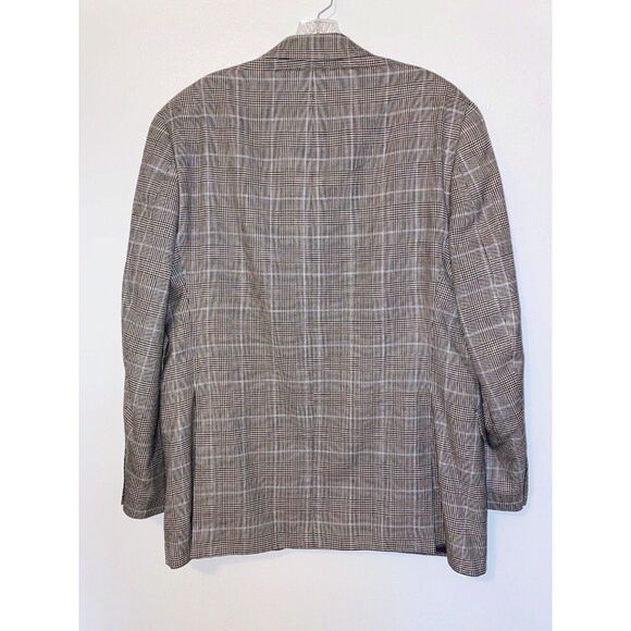 Ralph Lauren Wool and Silk Plaid Jacket Brown Black Size 40R - Picture 7 of 7